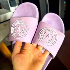Versace Jeans Couture - Purple Slides - Women - size 7 - Super Cute